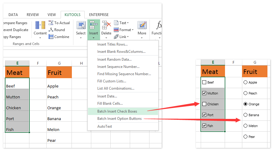 insert check box in excel for mac